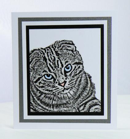 Cat is Thinking Large Digital Stamp by Hazel Pepper