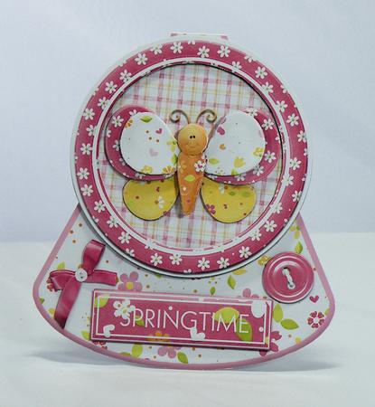 Springtime Butterfly Over the Sides Wobble Card by Hazel Pepper