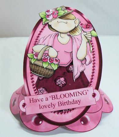 Flower Seller Doodles Shaped 3D Card by Hazel Pepper