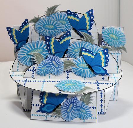 Blue Spotted Butterflies 3D Shelf Card Kit by Hazel Pepper