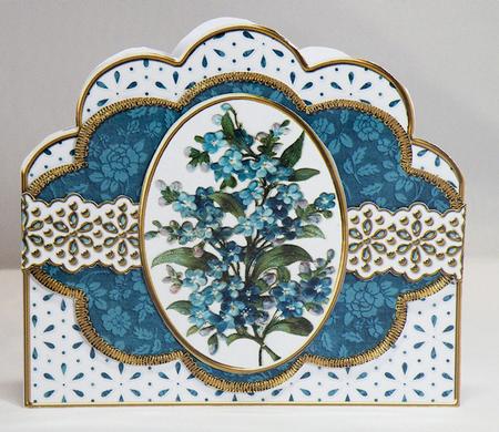 Forget Me Knots 2 Anglaise Scalloped 3D Decoupage Card Kit by Hazel Pepper