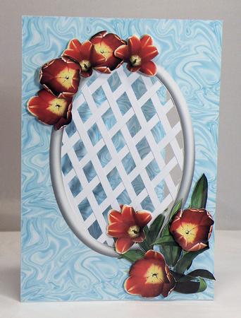 Red Tulips - Trellis Card Kit by Hazel Pepper