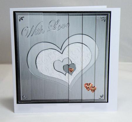 Elegant Hearts Quick Card with Side Stacker by Hazel Pepper