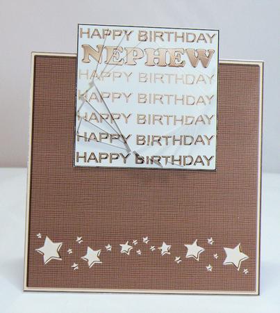 Birthday Nephew No-hole Over the Edge N Spiral Pyramid by Hazel Pepper