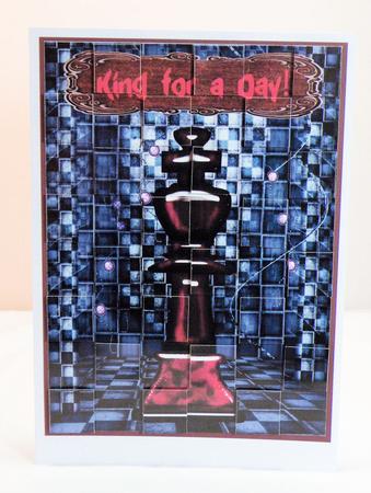 King for a Day Chess Patchoupage by Hazel Pepper