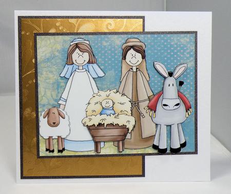 Away in a Manger Quick Card 2 by Hazel Pepper