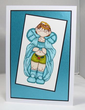 Flashing Tatty Angel Doodles Digital Stamp by Hazel Pepper