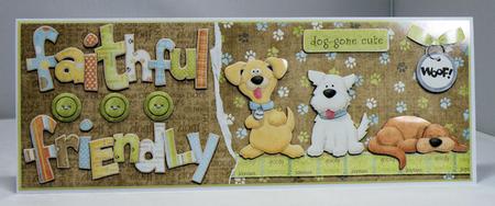 Faithful Friendly & Dog-gone Cute Large Dl Card Front by Hazel Pepper