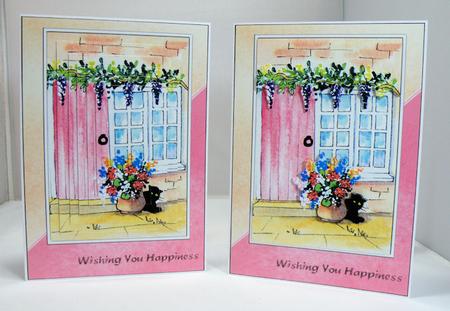 Red Door with Wisteria A5 Card Kit by Hazel Pepper