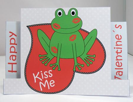 Kiss the Frog Stagger Card Valentines by Hazel Pepper