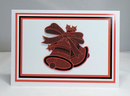 Red Christmas Bell on a White Back Gound by Hazel Pepper