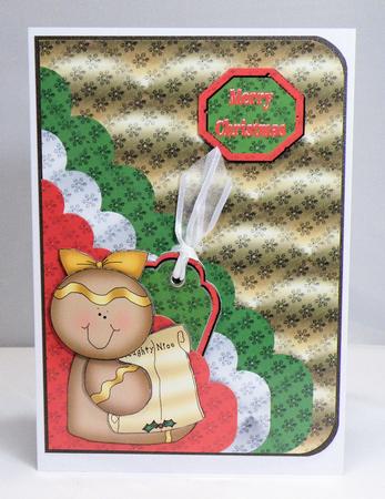 Gingerbread Christmas Pocket Card Front by Hazel Pepper