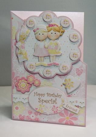 Happy Birthday Special Friend Diagonal Quick Cut & Fold Card by Hazel Pepper