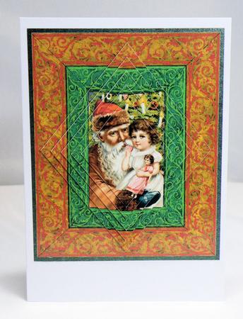 Sitting on Santas Lap Vintage Pyramid Topper by Hazel Pepper