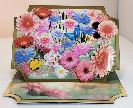 Flowers in Bloom Birthday Easel Card Kit with Envelope by Hazel Pepper