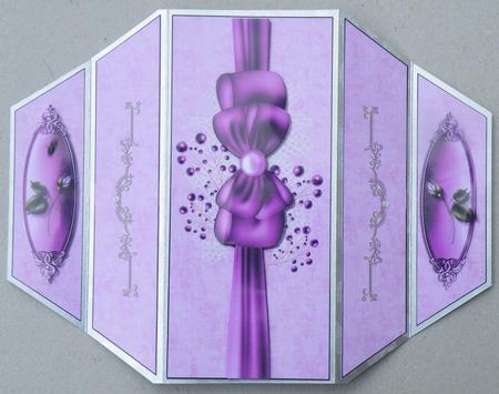 Purple Passion Theatre Fold Card by Hazel Pepper