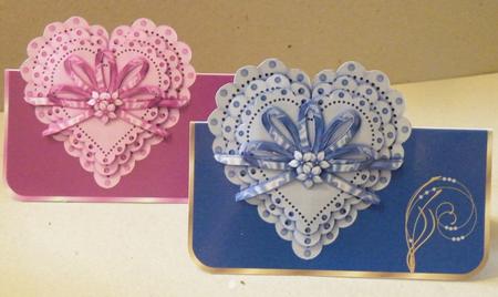 2 Over the Top Heart Cards by Hazel Pepper