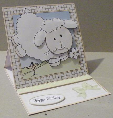 Little Lamb Easel Card Kit with Decoupage by Hazel Pepper