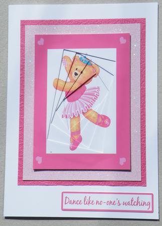 Ballet Bear Reverse Iris Folding Sheet 1 - Image & Template by Hazel Pepper