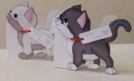 Small Kitty Shaped Cards by Hazel Pepper
