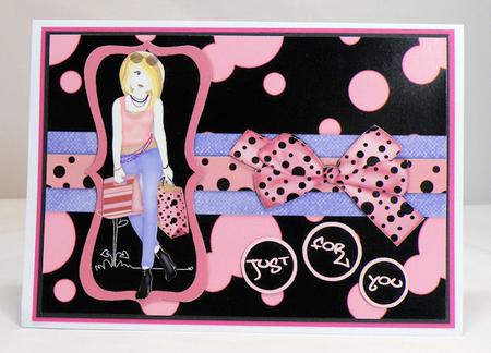Shopping-mad Teen Decoupage - Dusky Pink by Hazel Pepper