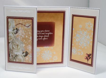 Snowflakes & Roses Winter Wedding Card by Hazel Pepper