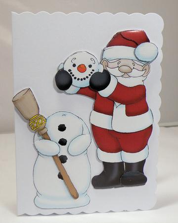 Snowmans Head Doodles Large Image by Hazel Pepper
