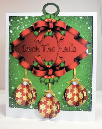 Deck the Halls, Christmas Decoration Card by Hazel Pepper