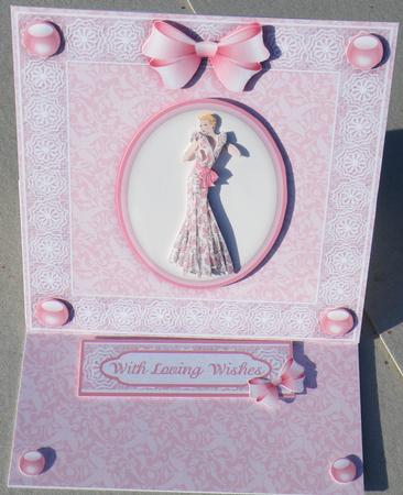 Art Deco Lady 'n Lace Easel Card with Step by Step by Hazel Pepper