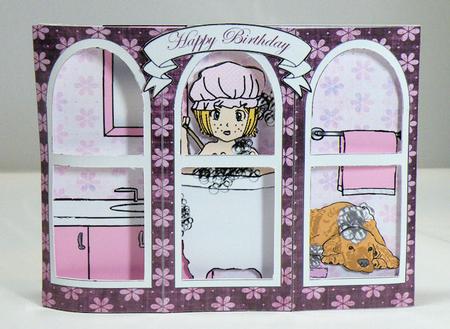 Bath Thyme 3D Bay Window Card Kit by Hazel Pepper