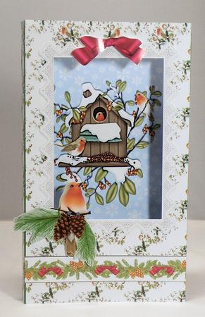 Robins Box Card Kit (folds Flat) with Matching Envelope by Hazel Pepper
