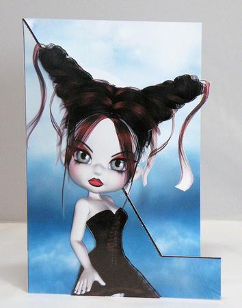 Beautiful Belladonna Shaped Front Card by Hazel Pepper
