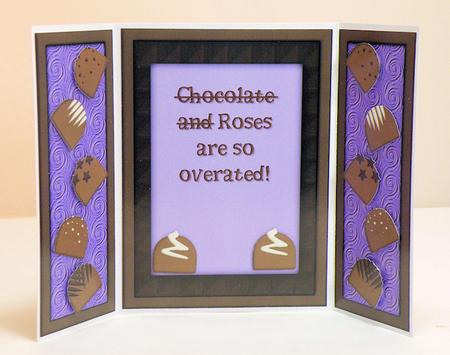 Chocolate and Roses Gatefold Card by Hazel Pepper