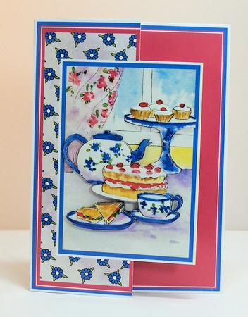 Teatime Cutaway Front Card Kit by Hazel Pepper