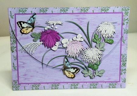 Japanese Chrysanthemums A5 Gift Envelope Card Kit by Hazel Pepper