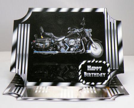 Easel Card Kit and Envelope Motorbike by Hazel Pepper