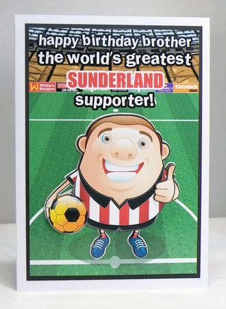 Sunderland Football Club Happy Birthday Brother by Hazel Pepper