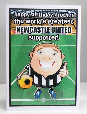 Newcastle United Football Club Happy Birthday Brother by Hazel Pepper