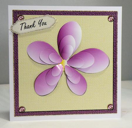Thank You Flower Square Topper 2 by Hazel Pepper