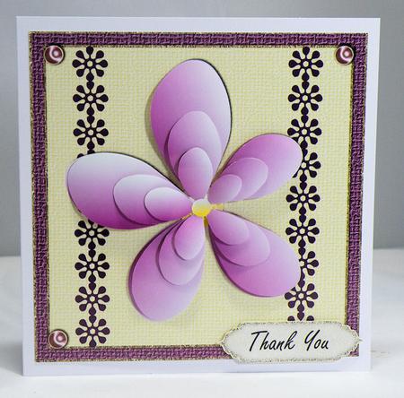 Thank You Flower Square Topper 2.1 by Hazel Pepper