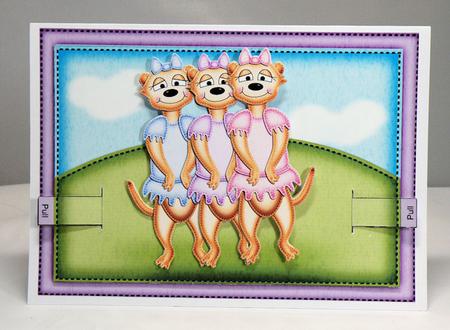 3D Meerkats Animated Moveable Decoupage Card Kit by Hazel Pepper