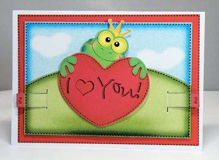 3D Freddy Frog's Heart Animated Moveable Decoupage Card Kit by Hazel Pepper