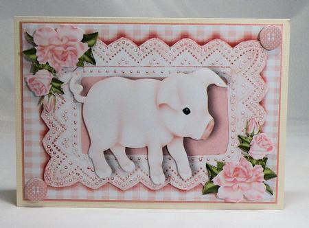 Little Pink Pig A4 by Hazel Pepper