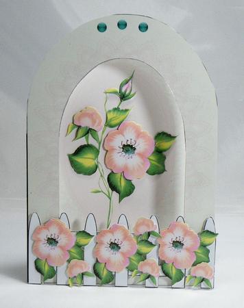 Arch Card Kit - Pink Rose Vine by Hazel Pepper