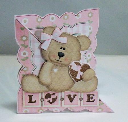 Love Bear All in One Over the Edge Card by Hazel Pepper