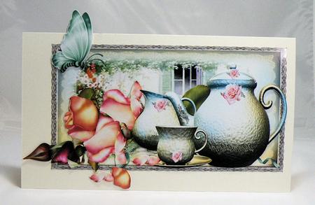 Rosy Lee Tea Large Dl Topper by Hazel Pepper