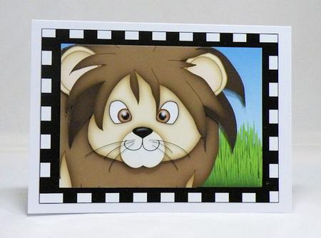 Layered Lion Card by Hazel Pepper