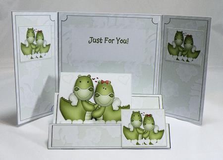 Gatefold Step Card - Dragons in Love by Hazel Pepper