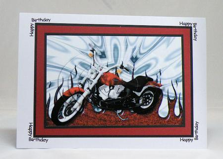 Red Motorbike with Silver Effect, Pyramids by Hazel Pepper