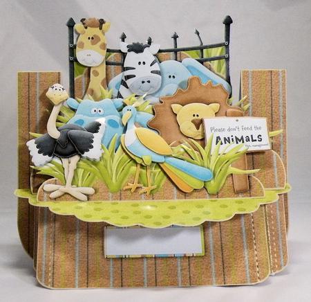 At the Zoo Childrens 3D Shelf Card Kit by Hazel Pepper